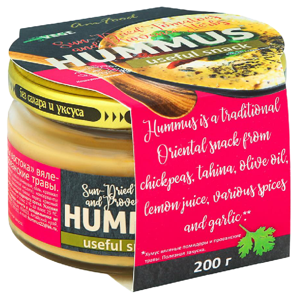 Закуска ТАЙНЫ ВОСТОКА Хумус вяленые помидоры и прованские травы 200г