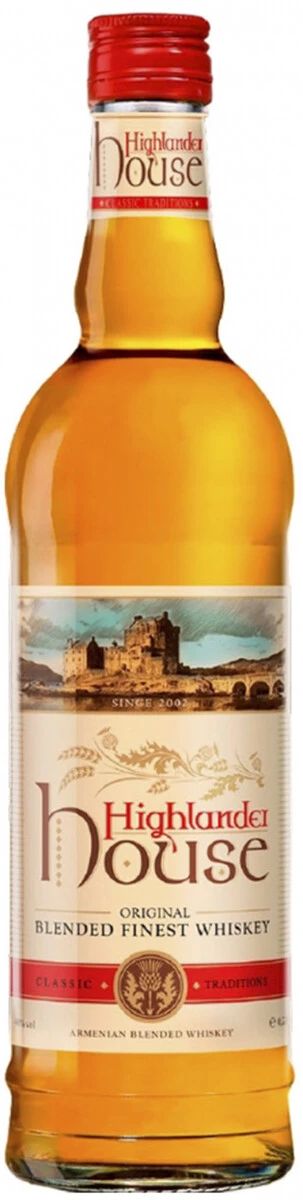 Виски ХАЙЛЕНДЕР купажированный 42% ст/б 0.5л