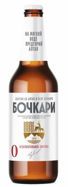 Пиво БОЧКАРИ б/а ст/б 0.44л