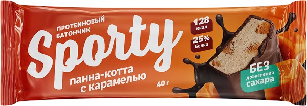 Батончик СПОРТИ панна-котта с карамелью 40г