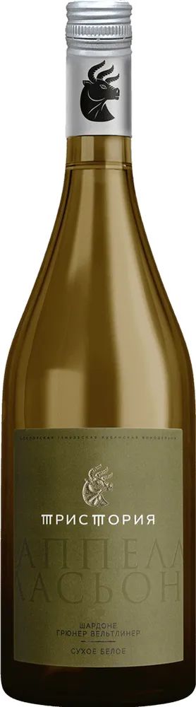 Вино ТРИСТОРИЯ Аппелласьон Шардоне Грюнер Вельтлинер белое сух 11.5% ст/б 0.75л