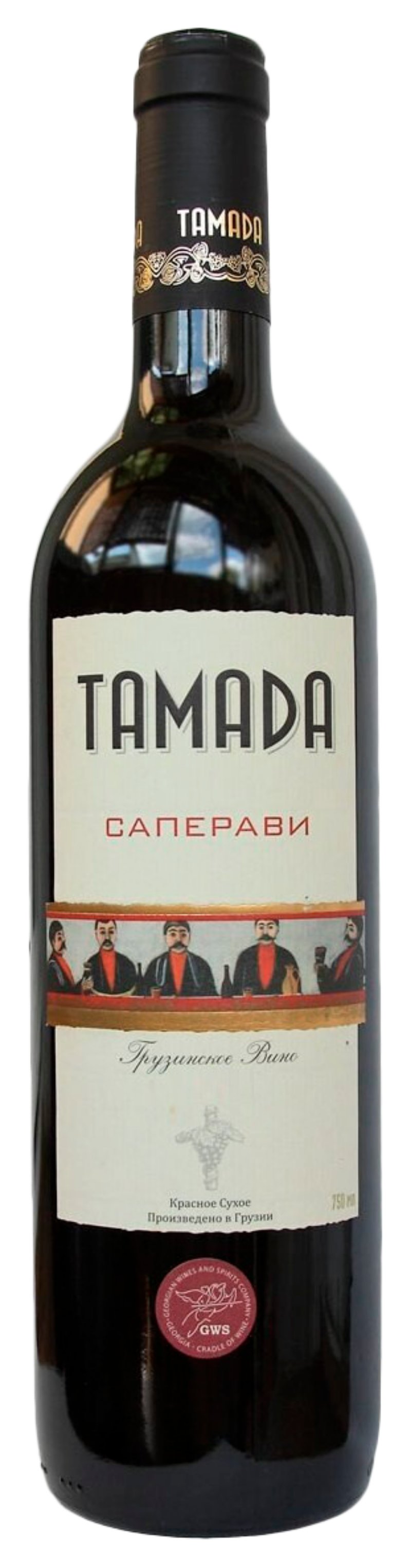 Вино ТАМАДА Саперави красное сух 13.5% 0.75л