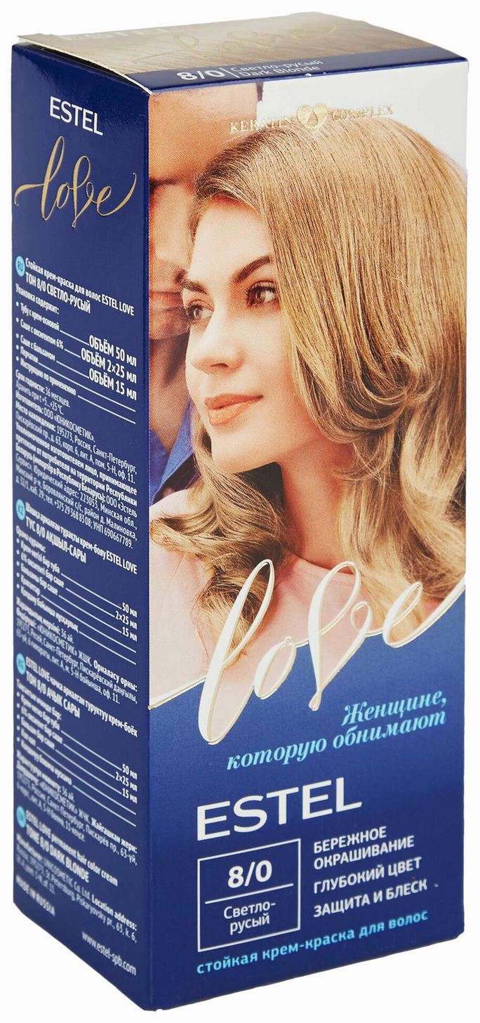Краска-крем для волос ЭСТЕЛЬ Лав Светло-русый №8/0