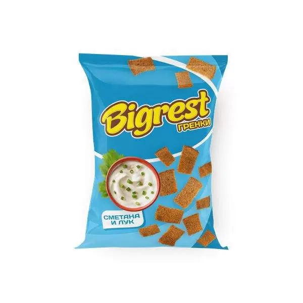 Гренки БИГРЕСТ сметана с луком 40г