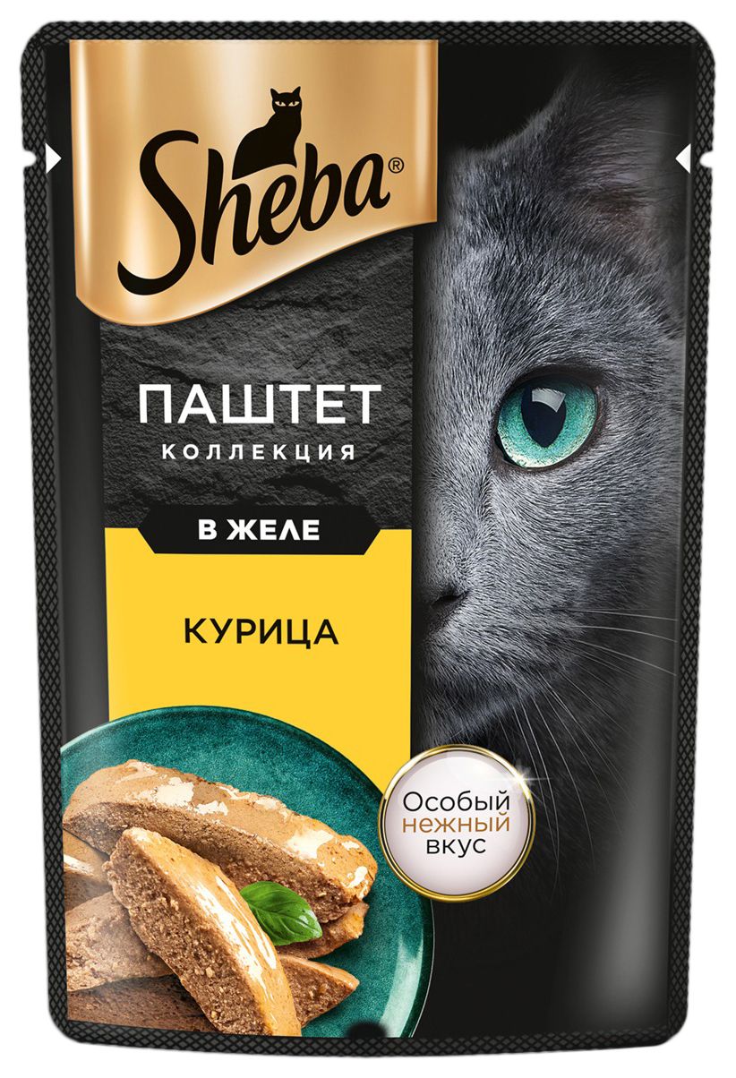 Корм для кошек ШЕБА Нежный паштет с курицей 75г