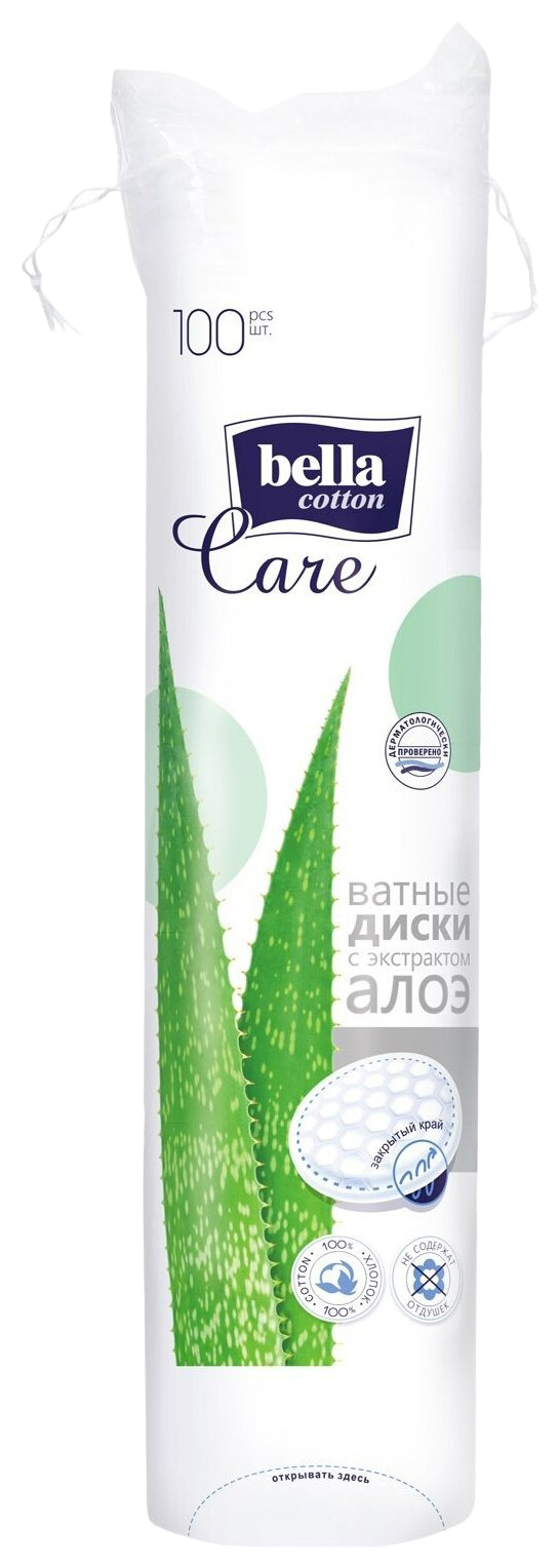 Диски ватные БЕЛЛА Экстракт алоэ 100шт