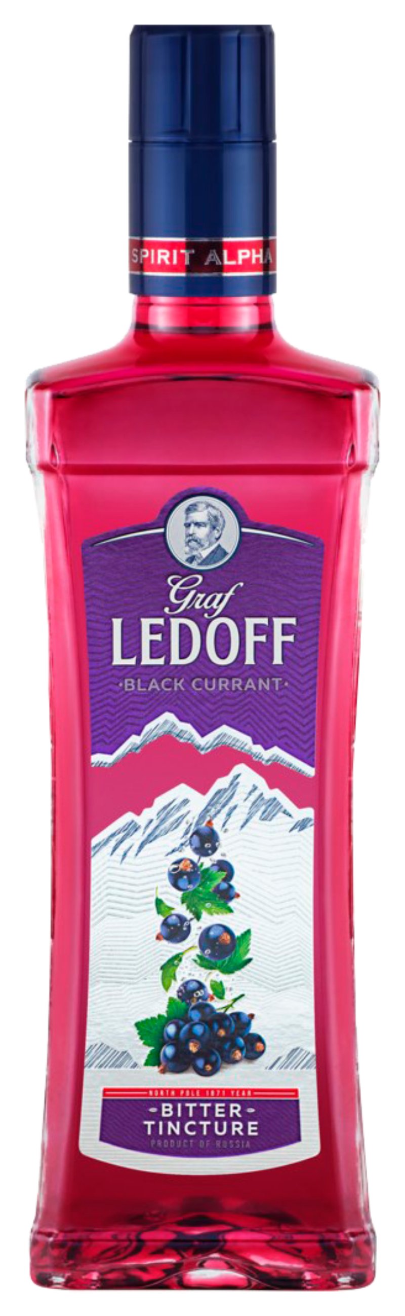 Настойка ГРАФ ЛЕДОФФ Черная смородина гуала горькая 40% ст/б 0.5л
