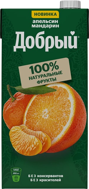 Напиток сокосодержащий ДОБРЫЙ апельсин мандарин 2л