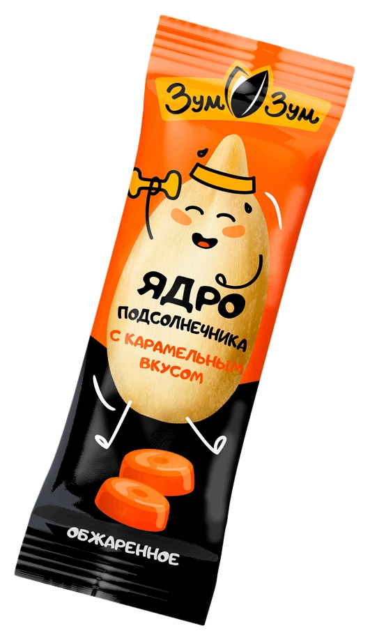 Ядро подсолнечника ЗУМ ЗУМ жареное с карамельным вкусом 35г