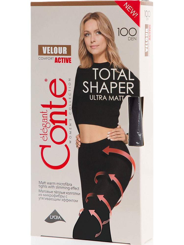 Колготки КОНТЕ Велюр Актив 100ден неро 3