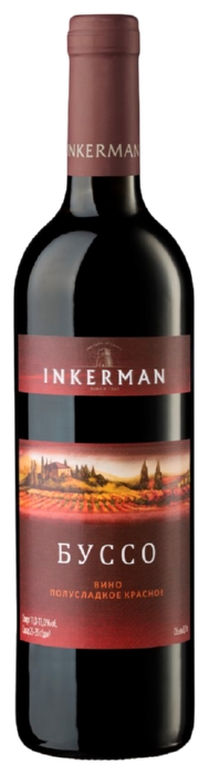 Вино ИНКЕРМАН Буссо красное п/сл 11-13% 0.7л