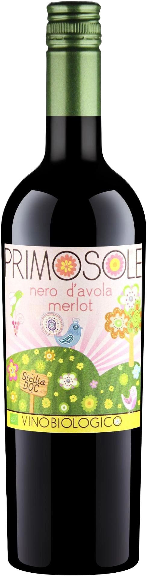 Вино ПРИМОСОЛЕ Неро д`Авола Мерло Сицилия красное сух 13.5 % ст/б 0.75л