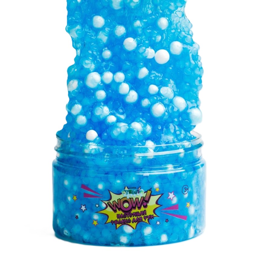 Слайм ВОВ с шариками голубой 150г