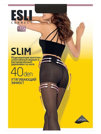 Колготки ЕСЛИ Слим 40ден неро 3