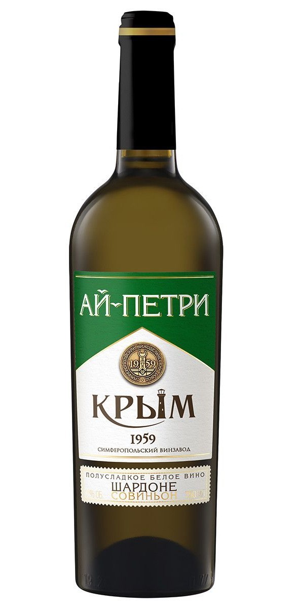 Вино АЙ-ПЕТРИ Шардоне Совиньон белое п/сл 11% ст/б 0.75л
