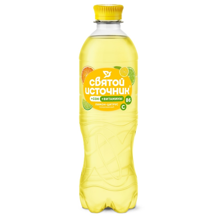 Вода СВЯТОЙ ИСТОЧНИК газированная лимон цитрус 0.5л