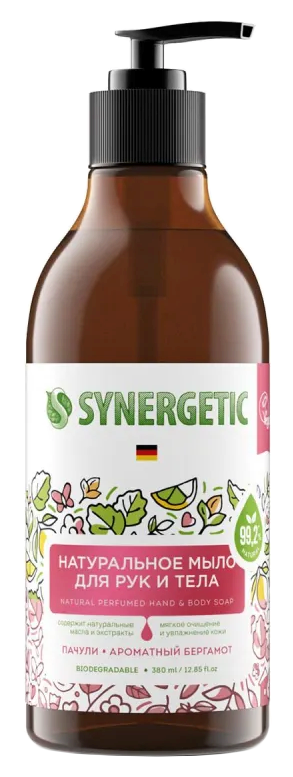 Жидкое мыло СИНЕРГЕТИК пачули и бергамот 380мл