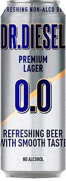 Пивной напиток ДОКТОР ДИЗЕЛЬ Премиум б/а ж/б 0.43л