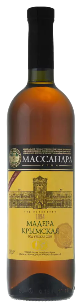 Вино МАССАНДРА Мадера Крымская белое сл 19% ст/б 0.75л