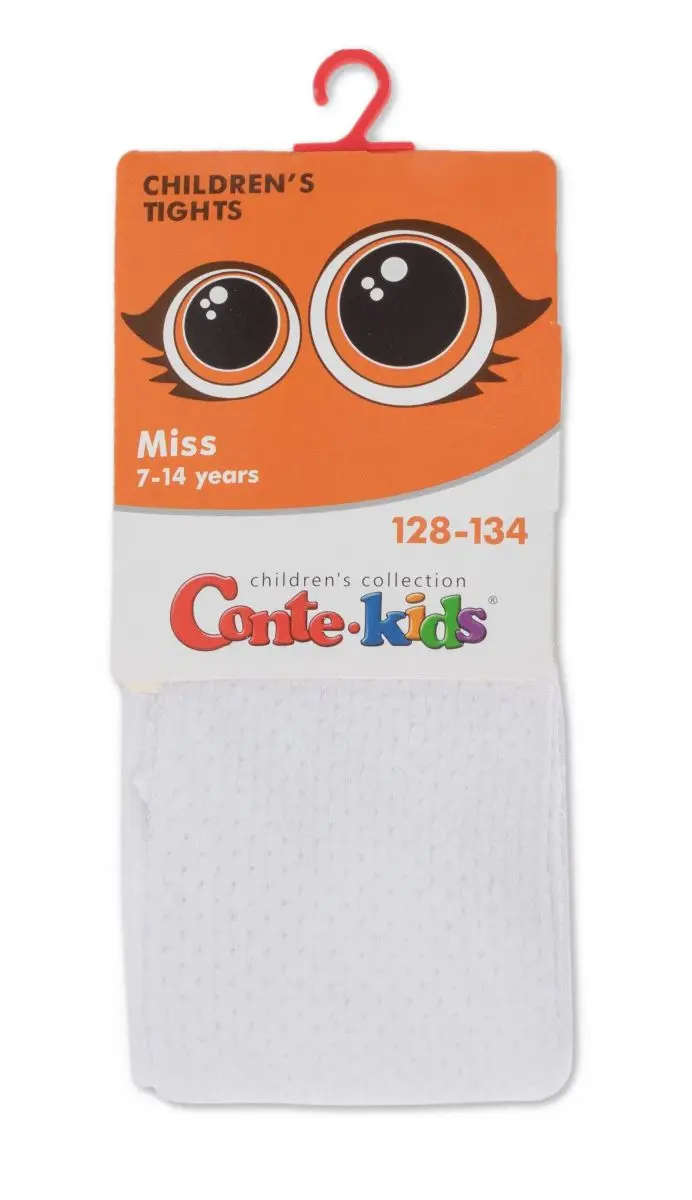 Колготки детские КОНТЕ КИДС Мисс белые р.128-134 арт.616