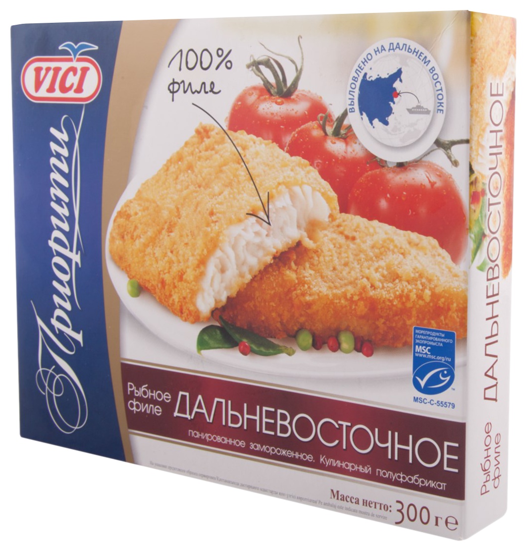 Рыбное филе ВИЧИ Дальневосточное панированное 300г
