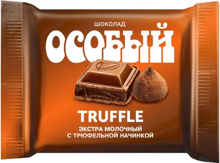 Шоколад КВАДРО Особый молочный с трюфельной начинкой 82г