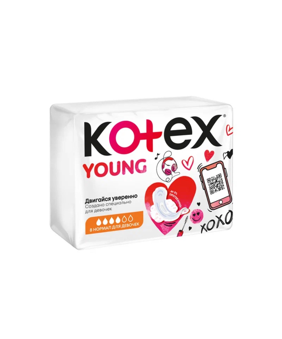 Прокладки КОТЕКС Янг нормал 8шт