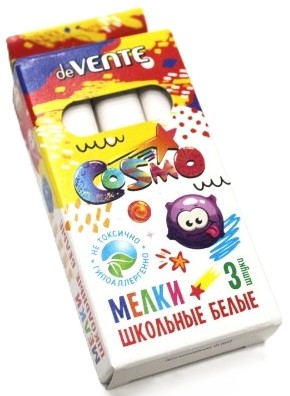 Мел белый ДЕВЕНТЕ Космо 3шт арт.8076200