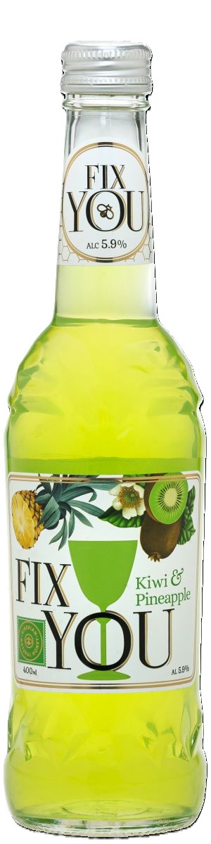 Напиток слабоалкогольный ФИКС Ю Медовуха киви-ананас 5.9% ст/б 0.4л