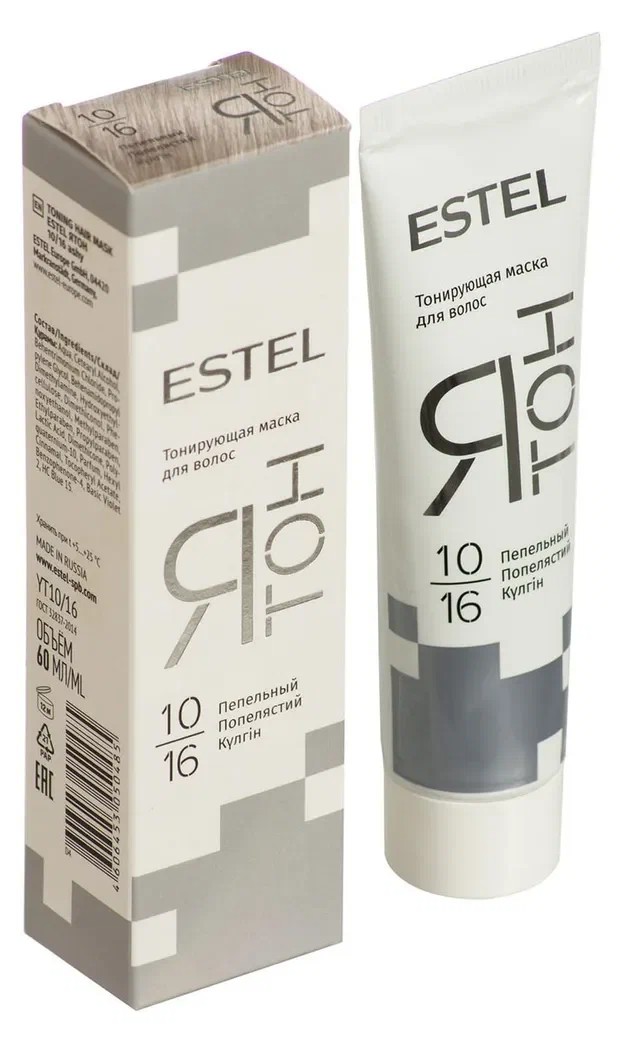 Маска для волос ЭСТЕЛЬ Я ТОН 10/16 Тонирующая пепельный 60мл
