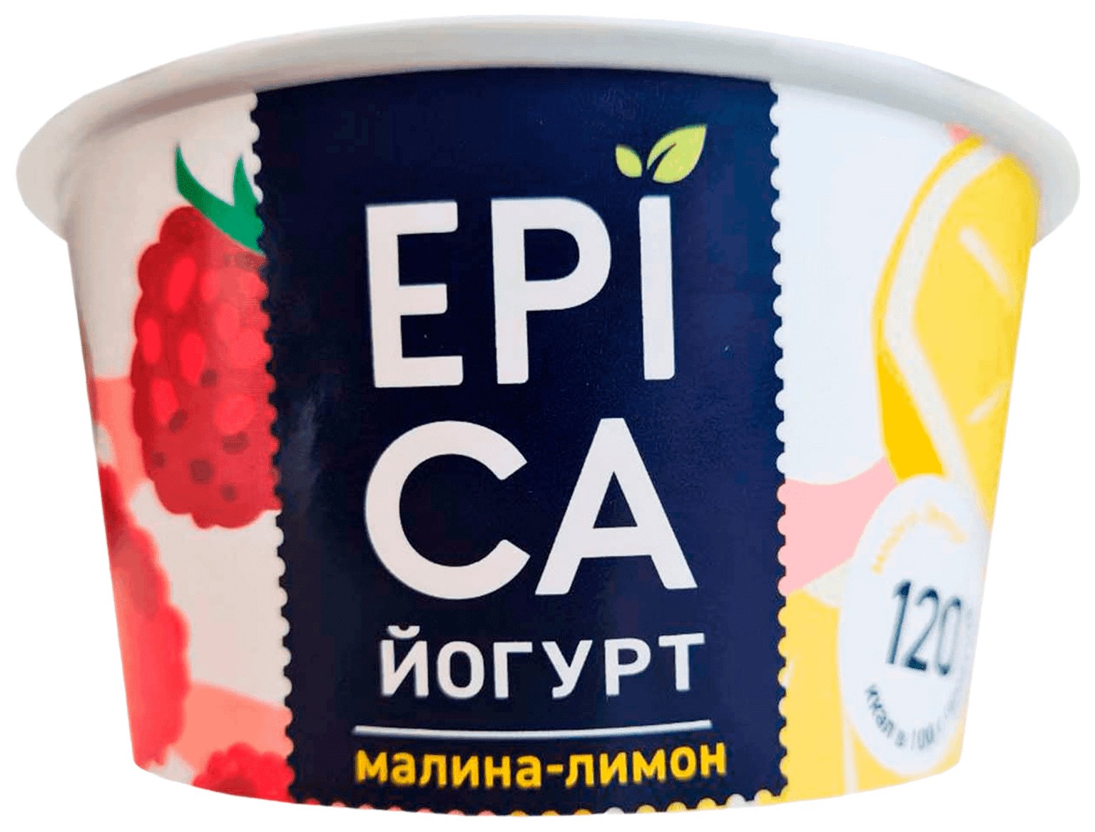 Йогурт ЭПИКА малина лимон бзмж 4.8% 130г