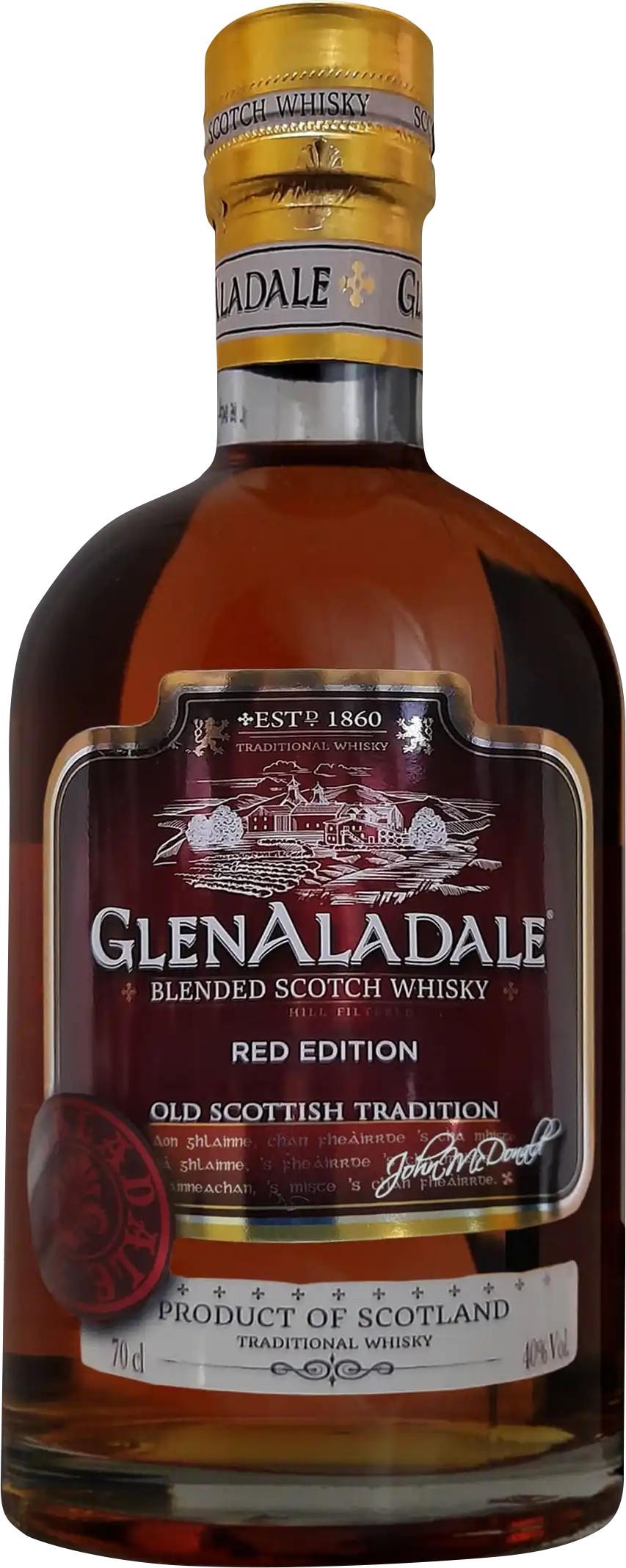 Виски ГЛЕНАЛАДЕЙЛ Ред Эдишн 40% ст/б 0.7л