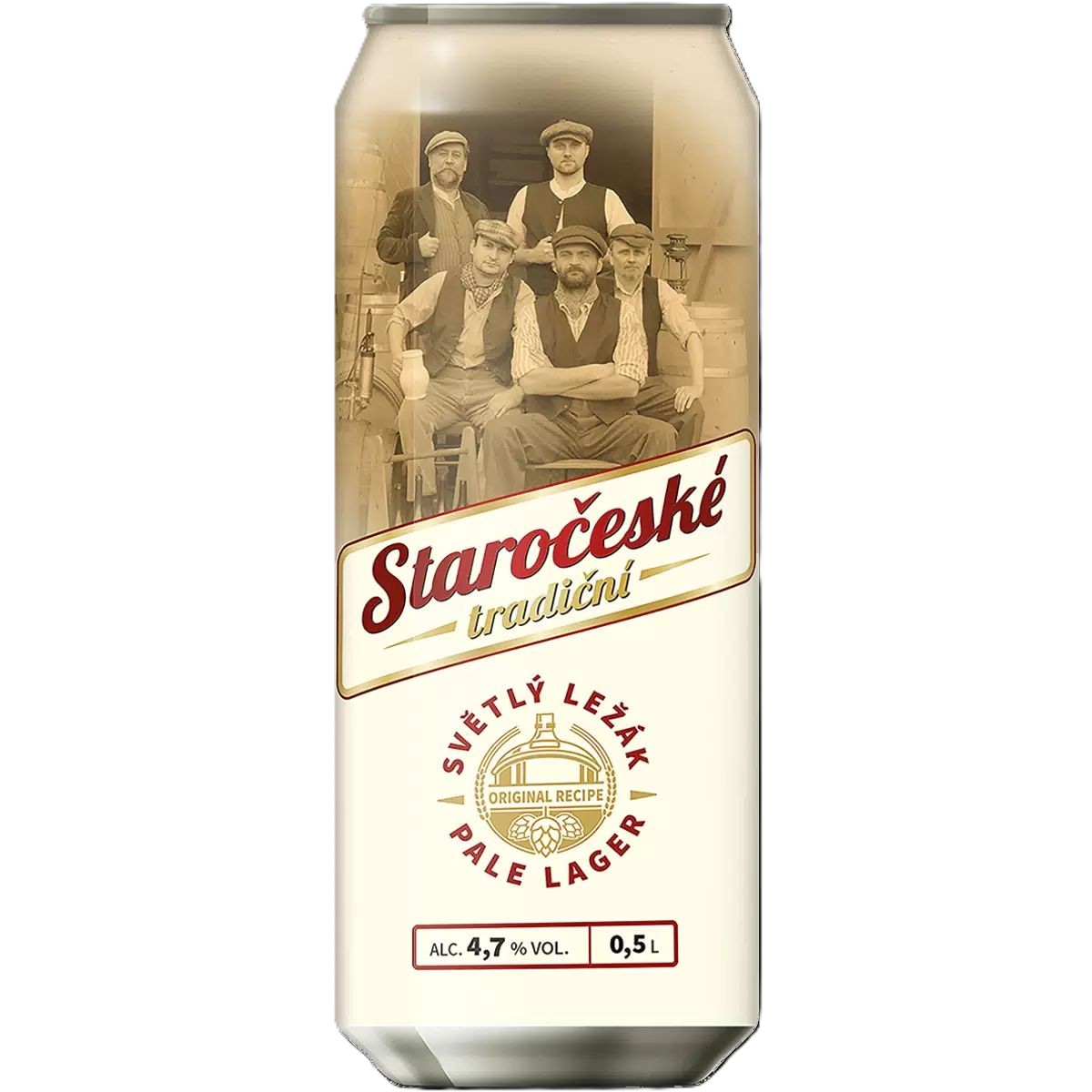 Пиво СТАРОЧЕСКЕ ТРАДИЧНИ светлое фильтрованное 4.7% ж/б 0.5л
