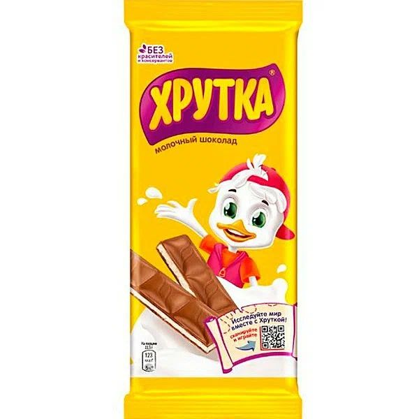 Шоколад ХРУТКА с молочной начинкой 82г