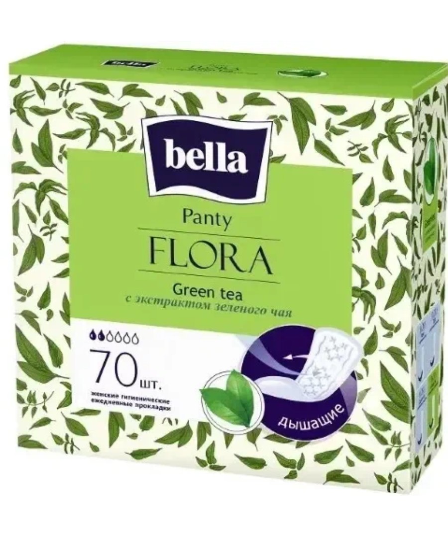 Прокладки ежедневные БЕЛЛА Панти Флора зеленый чай 70шт