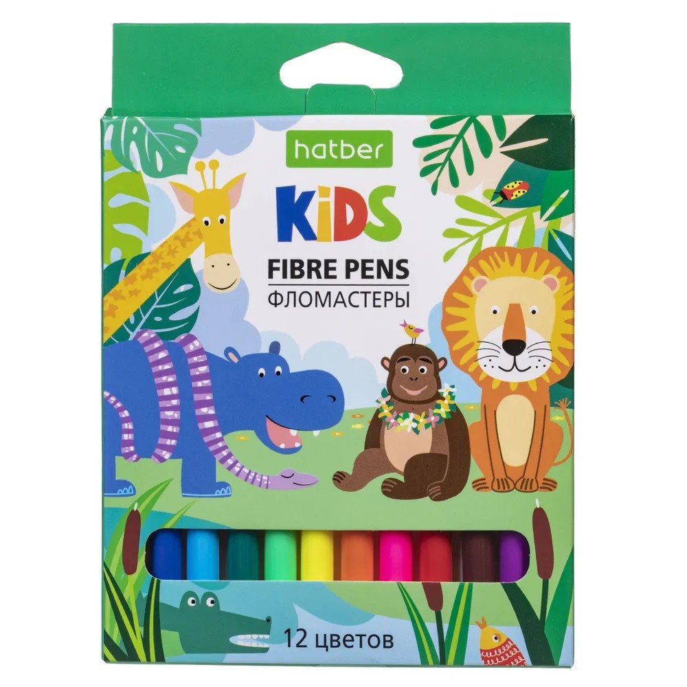 Фломастеры ХАТБЕР Эко Африка 12цв