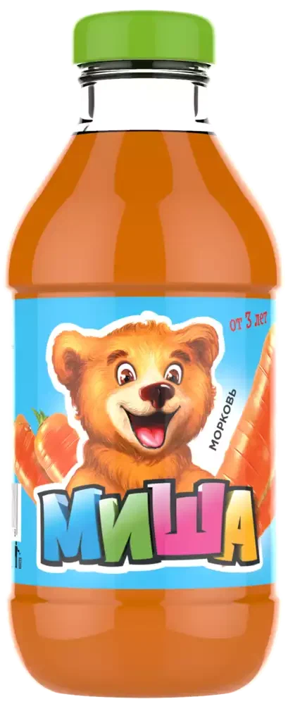 Нектар МИША морковь ст/б 0.33л