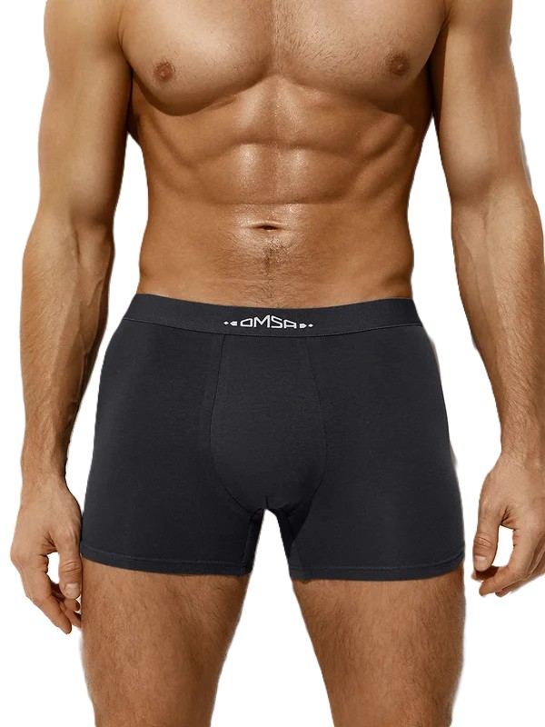 Трусы мужские ОМСА боксеры с открытой резинкой серые р.50