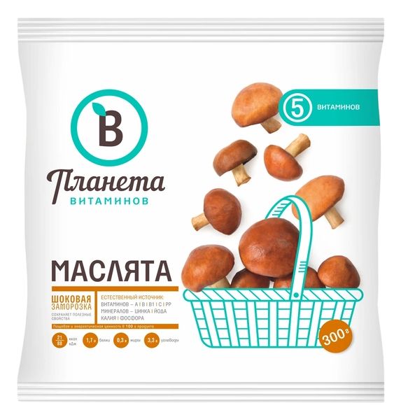 Маслята ПЛАНЕТА ВИТАМИНОВ с/м 300г