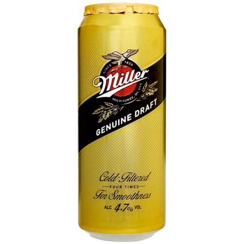 Пиво МИЛЛЕР Дженьюин драфт светлое 4.7% ж/б 0.5л