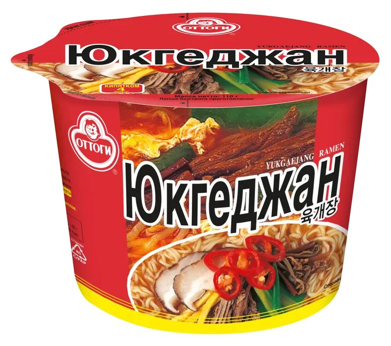 Лапша б/п ОТТОГИ Юкгеджан со вкусом говядины чашка 110г