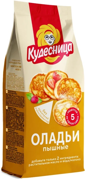 Смесь для выпечки КУДЕСНИЦА Оладьи пышные 400г