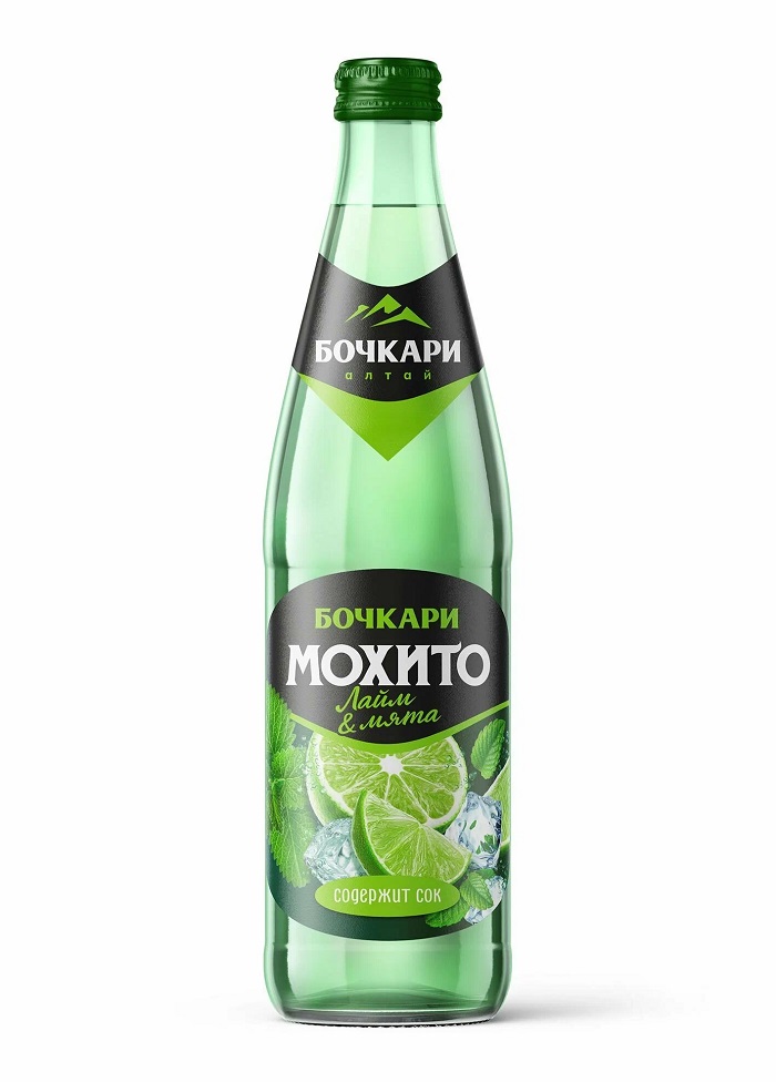 Газ.напиток БОЧКАРИ Мохито лайм мята ст/б 0.45л