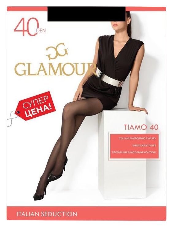 Колготки ГЛАМУР Тиамо 40ден неро 4