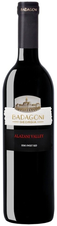 Вино БАДАГОНИ Алазанская долина красное п/сл 10% ст/б 0.75л