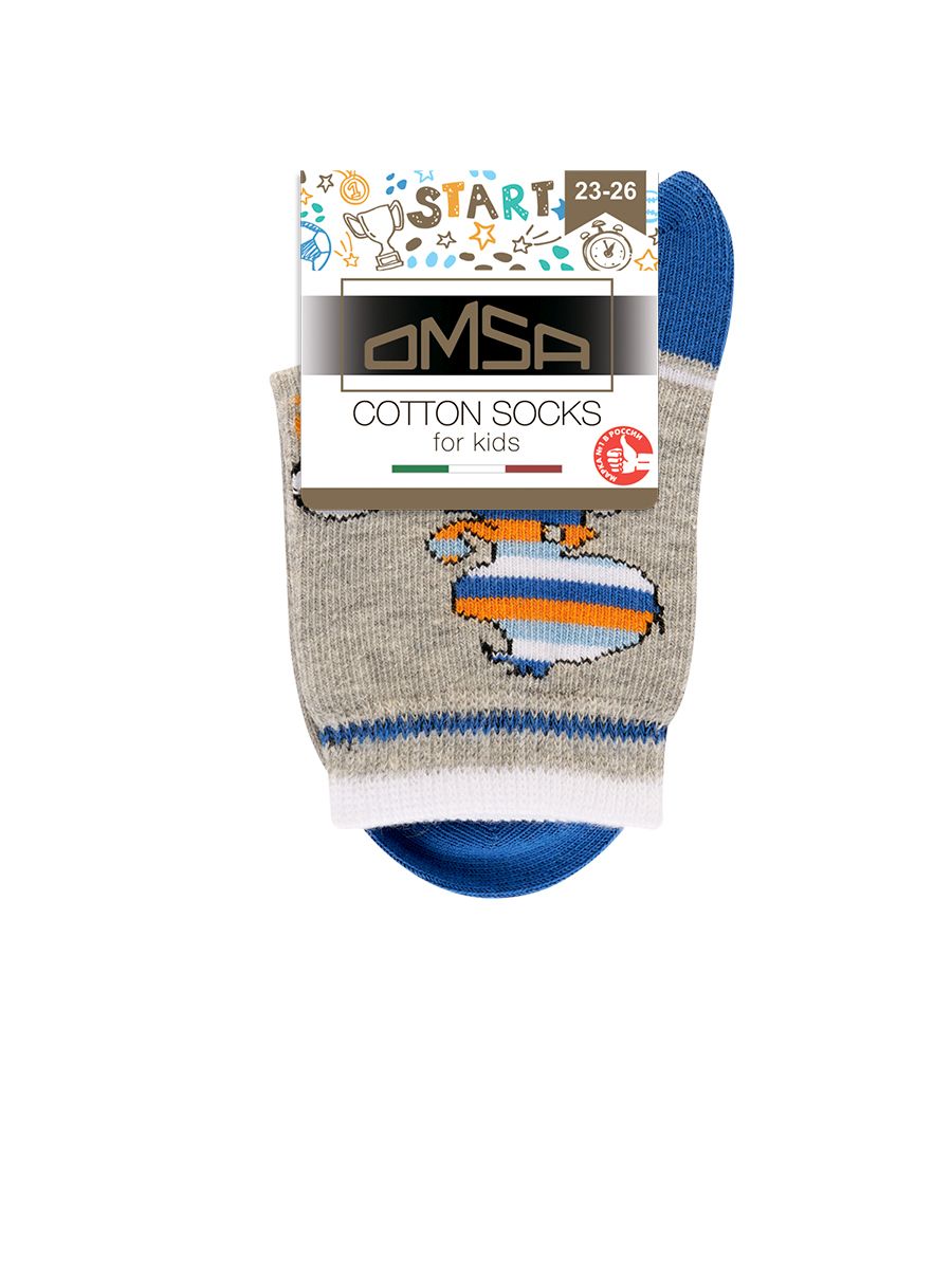 Носки детские ОМСА Кидс Кальцино Футболист серые р.31-34 арт.21S13