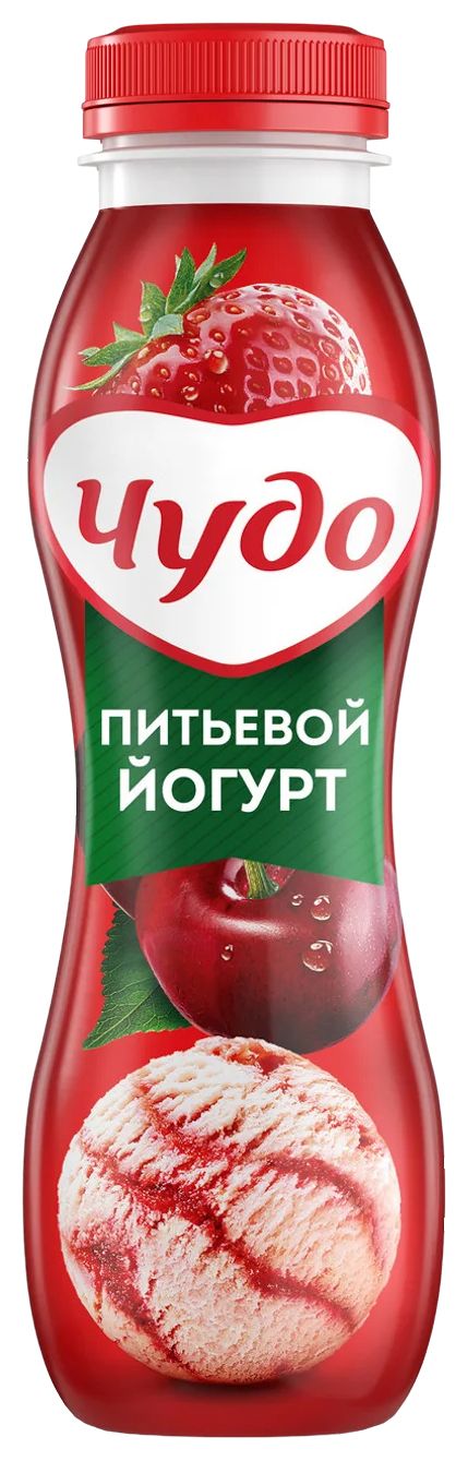 Йогурт ЧУДО Ягодное мороженое бзмж 1.9% 260г