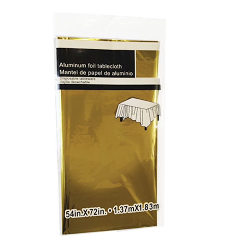 Скатерть фольгированная СФЕРА золотая 1.37*1.83см арт.3-1297-1