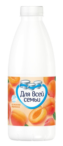 Кисломолочный напиток ДЛЯ ВСЕЙ СЕМЬИ абрикос бзмж 1% 930г