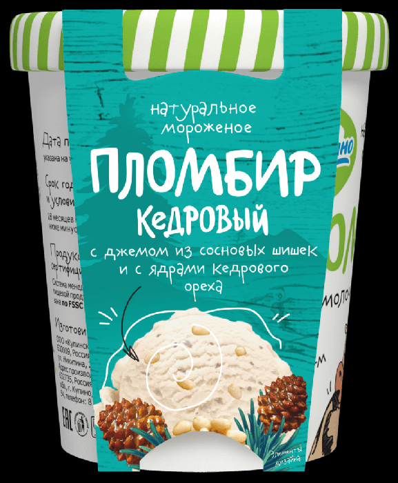 Мороженое ИЗ МОЛОЧНОГО КРАЯ джем из сосновых шишек ядра кедрового ореха бзмж 250г